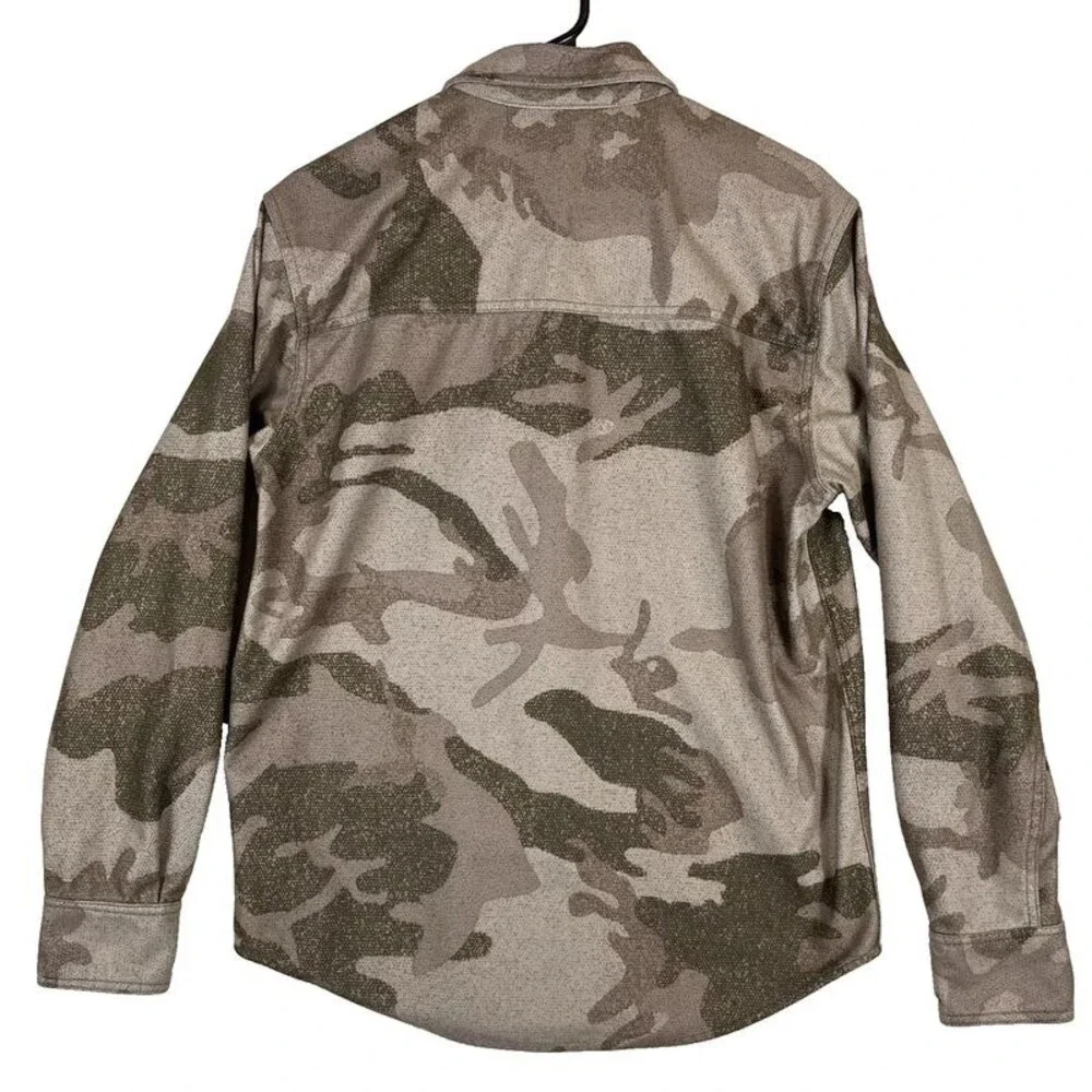 Cabelas Bass Pro Outfitter Camo L/S Microtex Button Shirt Men's Size Small